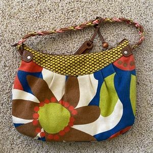 Fossil floral shoulder bag